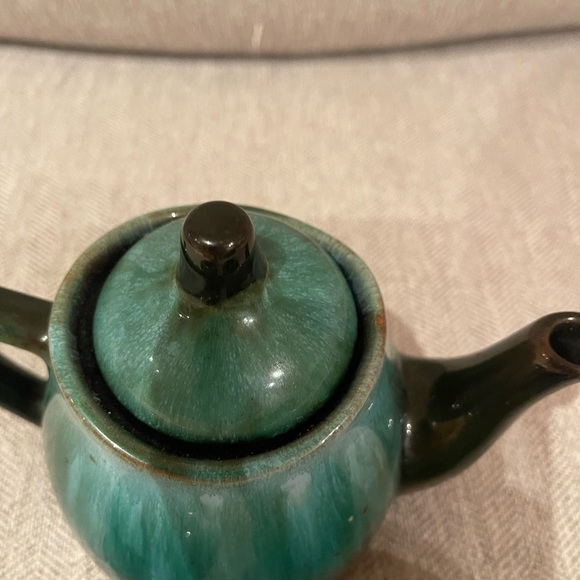 Vintage Blue Mountain Pottery Coffee Tea Pot Creamer Sugar Bowl Set Blue… - Picture 7 of 8